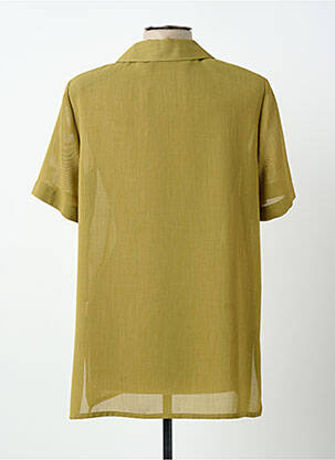 Chemisier tissage crêpe manches courtes vert PIER BÉ femme