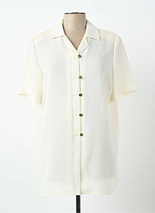 Chemisier tissage crêpe manches courtes beige PIER BÉ femme