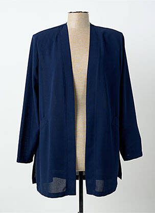 Veste chic tissage crêpe bleu PIER BÉ femme