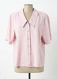 Chemisier manches courtes manches courtes rose ELLE AIME PARIS femme
