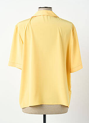 Chemisier tissage crêpe manches courtes jaune PIER BÉ femme