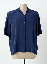 Chemisier manches courtes manches courtes bleu ALTAVILLA femme