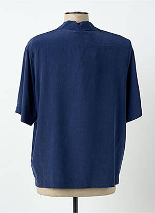 Chemisier coupe fluide manches courtes bleu ALTAVILLA femme