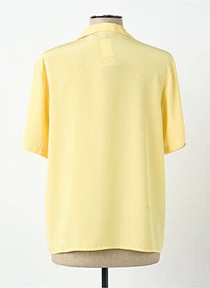 Chemisier tissage crêpe manches courtes jaune PIER BÉ femme