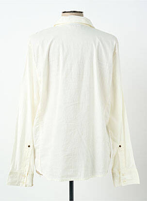 Chemisier coupe droite manches longues beige MASSANA femme