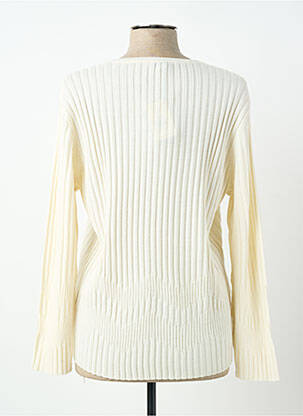 Pull coupe cintrée manches longues beige LEWINGER femme