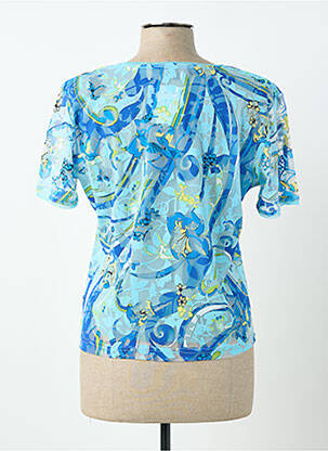 Top manches courtes manches courtes bleu FINETTE femme