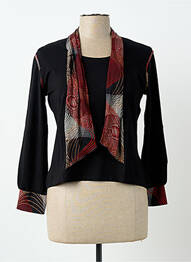 Top stretch manches 3/4 noir CLAUDE DE SAIVRE femme