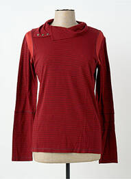 T-shirt manches longues manches longues rouge CLAUDE DE SAIVRE femme