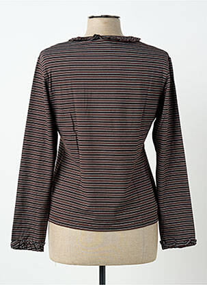 T-shirt manches longues manches longues marron CARNET DE BORD femme