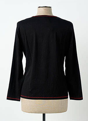 Top col carré manches longues noir CLAUDE DE SAIVRE femme