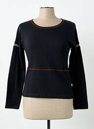 T-shirt manches longues manches longues noir CARNET DE BORD femme