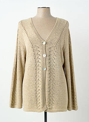 Gilet manches longues stretch beige FINETTE femme