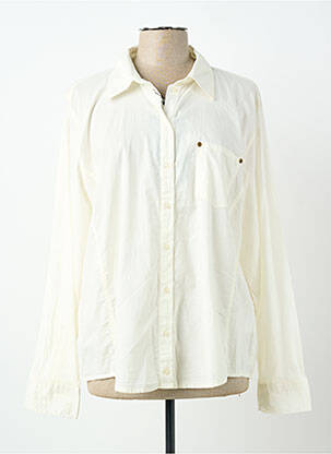 Chemisier coupe droite manches longues beige MASSANA femme