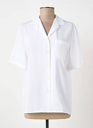 Chemisier manches courtes manches courtes blanc PIER BÉ femme