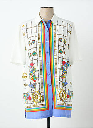 Chemisier manches courtes manches courtes blanc PIER BÉ femme