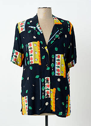 Chemisier manches courtes manches courtes bleu JEAN GIRARD femme