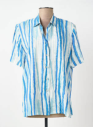 Chemisier manches courtes manches courtes bleu PIER BÉ femme