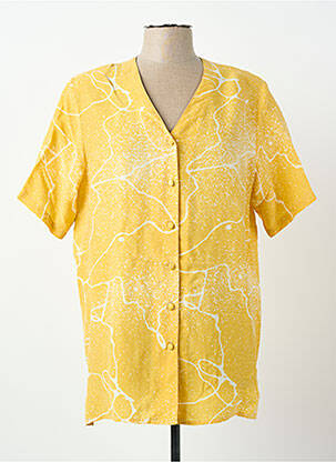 Chemisier manches courtes manches courtes jaune PRUNELLE femme