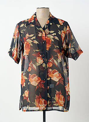 Chemisier manches courtes manches courtes noir CLAUDE DE SAIVRE femme