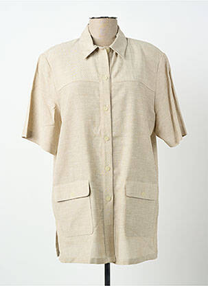 Chemise manches courtes beige GELCO femme
