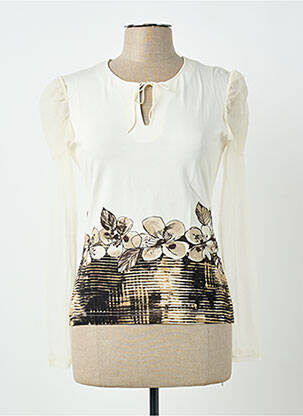 Top stretch manches longues beige BOSCA femme