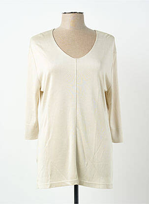 Top stretch manches 3/4 beige FINETTE femme
