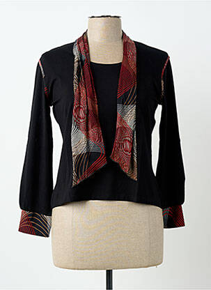 Top stretch manches 3/4 noir CLAUDE DE SAIVRE femme