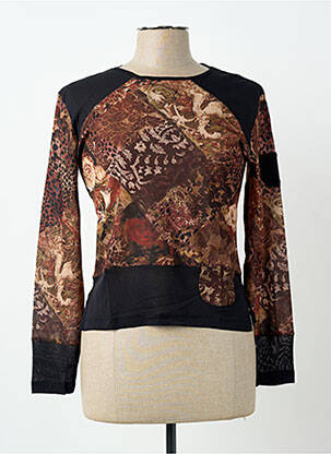 Top stretch manches longues noir PAUL BRIAL femme