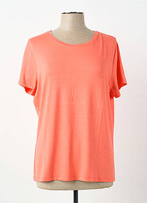 T-shirt coupe droite manches courtes orange MASSANA femme