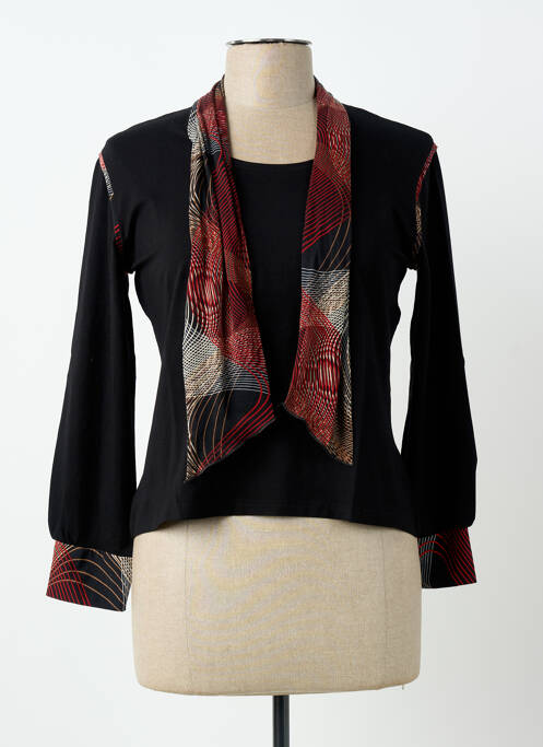 Top stretch manches 3/4 noir CLAUDE DE SAIVRE femme