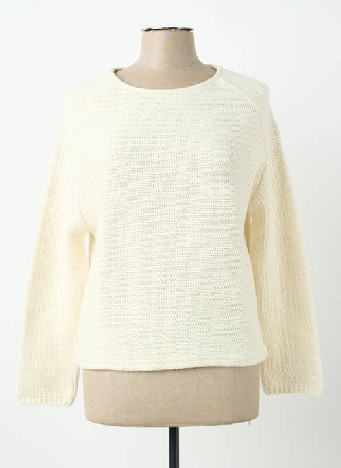 Pull coupe cintrée manches longues beige TERA BORA femme