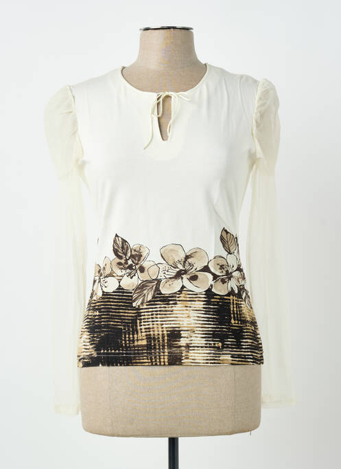 Top stretch manches longues beige BOSCA femme