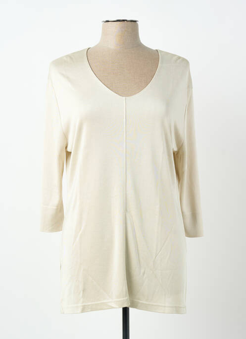 Top stretch manches 3/4 beige FINETTE femme