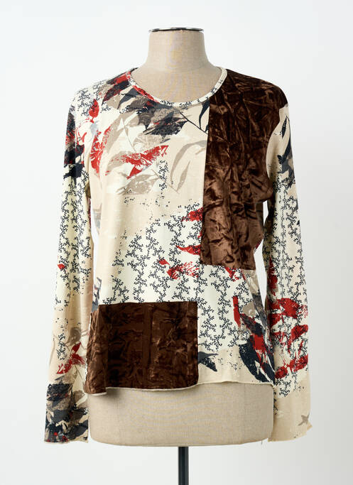 Top stretch manches longues beige FINETTE femme