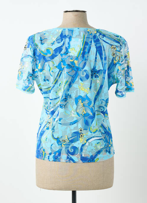 Top manches courtes manches courtes bleu FINETTE femme