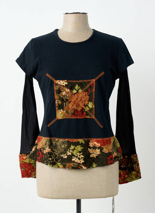 Top stretch manches longues noir #127344 femme