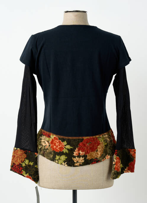 Top stretch manches longues noir #127344 femme