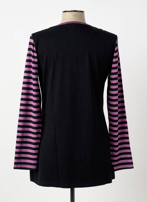 Top stretch manches longues noir CLAUDE DE SAIVRE femme