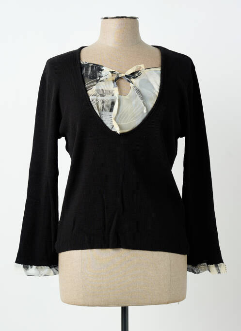 Top stretch manches longues noir INFINITY femme