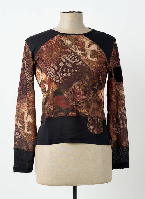 Top stretch manches longues noir PAUL BRIAL femme