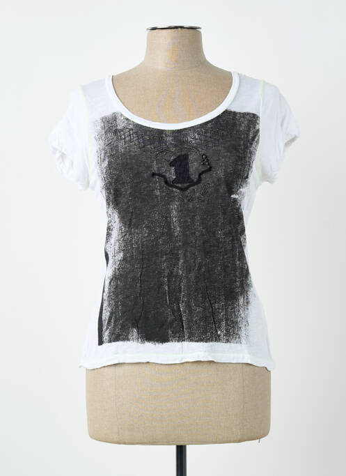 T-shirt stretch manches courtes blanc CAP JULUCA femme