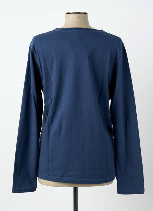 T-shirt sérigraphie manches longues bleu MASSANA femme