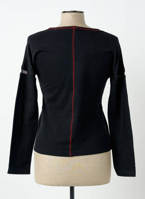 T-shirt stretch manches longues noir CARNET DE BORD femme