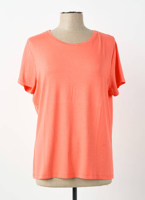 T-shirt coupe droite manches courtes orange MASSANA femme