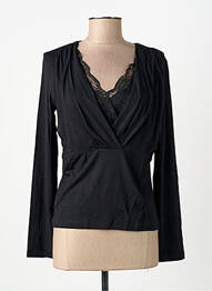 T-shirt manches longues manches longues noir MSN femme
