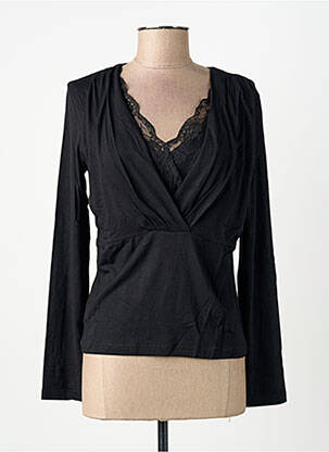 T-shirt manches longues manches longues noir MSN femme