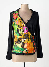 T-shirt manches longues manches longues noir MSN femme
