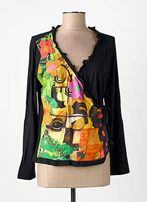 T-shirt manches longues manches longues noir MSN femme