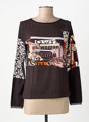 T-shirt manches longues manches longues noir MSN femme